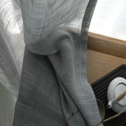 Harmaa, Läpikuultava Verho Mittatilaustyönä, Hengittävä, Yksivärinen, Voile-Verho, Olohuone, Makuuhuone