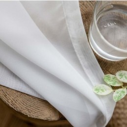 Valkoinen Sifonkiverho Mittatilaustyönä, Hengittävä Verho, Moderni, Olohuoneen Ja Makuuhuoneen Kangas