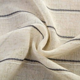 Pohjoismainen Yksinkertainen Läpikuultava Verho Mittatilaustyönä, Raidallinen Jacquard-Verho, Ympäristöä Suojaava Pellavasekoitteinen Kangas