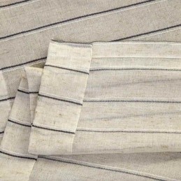 Pohjoismainen Yksinkertainen Läpikuultava Verho Mittatilaustyönä, Raidallinen Jacquard-Verho, Ympäristöä Suojaava Pellavasekoitteinen Kangas