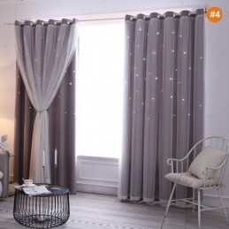 Romanttiset Tähdillä Koristellut Pimennysverhot Olohuoneeseen Ja Makuuhuoneeseen