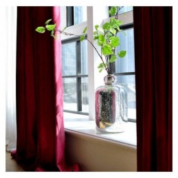 Suuri Ikkuna Samettinen Mittatilaustyönä Tehty Verho, Mittatilaustyönä Tehty Verhopaneeli, Useita Värejä, Yksi Valikoima