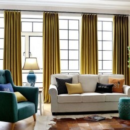 Suuri Ikkuna Samettinen Mittatilaustyönä Tehty Verho, Mittatilaustyönä Tehty Verhopaneeli, Useita Värejä, Yksi Valikoima