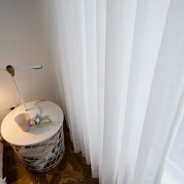 Valkoinen Hengittävä Läpikuultava Verho Mittatilaustyönä Moderni Yksinkertainen Olohuoneen Makuuhuoneen Työhuoneen Kangas