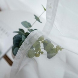 Valkoinen Hengittävä Läpikuultava Verho Mittatilaustyönä Moderni Yksinkertainen Olohuoneen Makuuhuoneen Työhuoneen Kangas