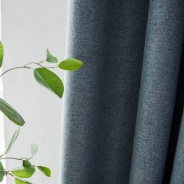 Yksivärinen Sininen Pimennysverho Mittatilaustyönä Tehty Verho Moderni Yksinkertainen Olohuoneen Makuuhuoneen Kangas