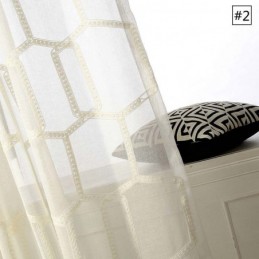 Hunajakennokirjonta, Läpikuultava Verho, Mittatilaustyönä Tehty, Amerikkalainen Abstrakti Olohuoneen Ja Makuuhuoneen Kangas