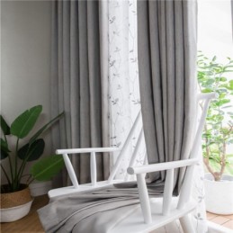 Pellavainen Pimennysverho Mittatilaustyönä Tehty Verho Yksivärinen Ympäristönsuojelu Huoneen Tummentaminen