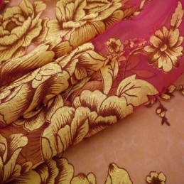 Ylellinen Läpikuultava Verho Mittatilaustyönä, Jacquard-Verho, Keltainen Pioni, Olohuoneen Ja Makuuhuoneen Ikkunan Verhoilu