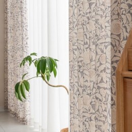 Mittatilaustyönä Tehty Amerikkalainen Painettu Verho, Granaattiomenakukka, Polyesteri