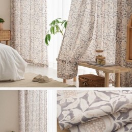 Mittatilaustyönä Tehty Amerikkalainen Painettu Verho, Granaattiomenakukka, Polyesteri