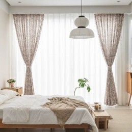 Mittatilaustyönä Tehty Amerikkalainen Painettu Verho, Granaattiomenakukka, Polyesteri