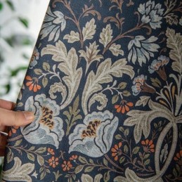 Amerikkalaiset Puuvilla- Ja Pellavaverhot Kukkakuviolla