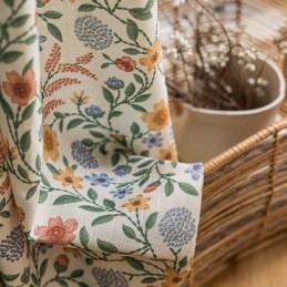 Pellavaverhot Amerikkalaistyylisillä Pienillä Kukkakuvioilla