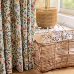 Pellavaverhot Amerikkalaistyylisillä Pienillä Kukkakuvioilla