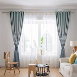 Korkean Tarkkuuden Verhot Moderni Yksinkertainen Muste Maisemapainatus