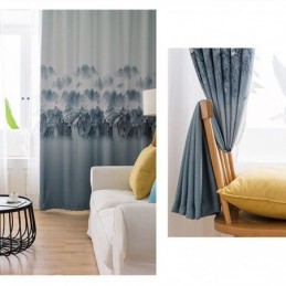 Korkean Tarkkuuden Verhot Moderni Yksinkertainen Muste Maisemapainatus