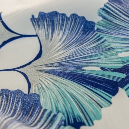 Mittatilaustyönä Tehty Verho Pohjoismaiseen Tyyliin Lehtikuvioitu Verho