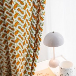 Mittatilaustyönä Tehty Chenille-Verho Painettu Pohjoismainen Pimennysverho