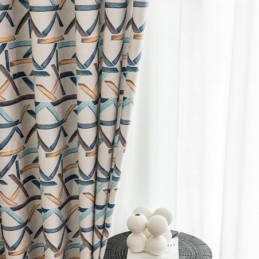 Pimennysverhot Geometrinen Kuvio Nordic Snow Neil