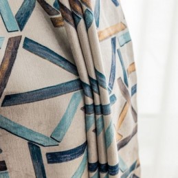 Pimennysverhot Geometrinen Kuvio Nordic Snow Neil