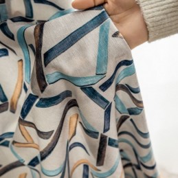 Pimennysverhot Geometrinen Kuvio Nordic Snow Neil