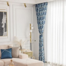 Chenille-Kuvioidut Verhot Skandinaavisella Pimennysverholla