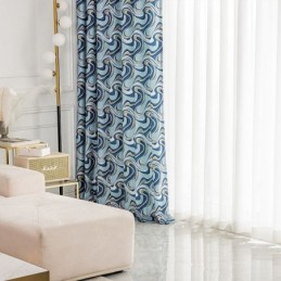 Chenille-Kuvioidut Verhot Skandinaavisella Pimennysverholla