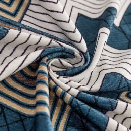 Chenille-Verhot Geometrisella Kuvioinnilla, Pohjoismaisella Tyylillä, Pimentävät Verhot