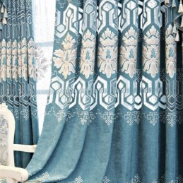 Chenille-Puolipimennysverho, Mittatilaustyönä Tehty Verho, Eurooppalainen Kukkakirjonta, Olohuoneeseen, Makuuhuoneeseen