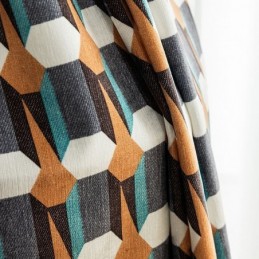 Chenille-Verho Mittatilaustyönä Tehty Verho, Pohjoismainen Tyyli, Geometrinen Kuvio, Pimentävä