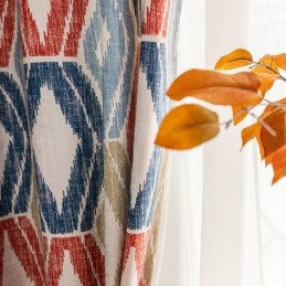 Mittatilaustyönä Tehty Chenille-Verho Rombikuvioinen Pohjoismainen Pimennysverho