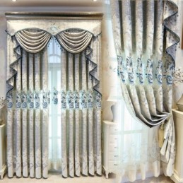 Eurooppalainen Šenilleverho Mittatilaustyönä Tehty Verho Kukkakirjonta Olohuoneeseen Makuuhuoneeseen