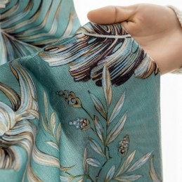 Chenille-Pimennysverhot Eurooppalaistyylisillä Kasvikuvioinnilla