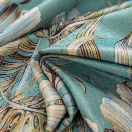 Chenille-Pimennysverhot Eurooppalaistyylisillä Kasvikuvioinnilla