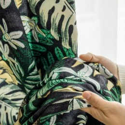 Chenille-Pimennysverhot Eurooppalaistyylisillä Kasvikuvioinnilla