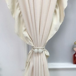 Mittatilaustyönä Valmistettu Pohjoismainen Šenilleverho, Yksivärinen Liitos Olohuoneeseen, Makuuhuoneeseen