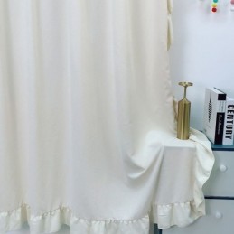 Mittatilaustyönä Valmistettu Pohjoismainen Šenilleverho, Yksivärinen Liitos Olohuoneeseen, Makuuhuoneeseen