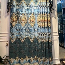 Chenille-Puolipimennysverho, Mittatilaustyönä Tehty Verho, Eurooppalainen Kukkakirjonta, Olohuoneeseen, Makuuhuoneeseen