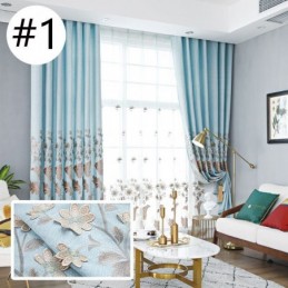 Pohjoismaiset Pimennysverhot Kukkakirjonnalla Olohuoneeseen Ja Makuuhuoneeseen