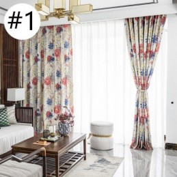 Pohjoismainen Verho Mittatilaustyönä Tehtyyn Kukkakuvioiseen Puuvillaverhoon