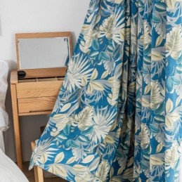 Mittatilaustyönä Tehty Puuvillaverho, Lehtikuvioitu Amerikkalaistyylinen