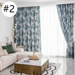 Mittatilaustyönä Tehty Puuvillaverho, Lehtikuvioitu Amerikkalaistyylinen