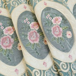 Chenille-Kirjontaverhot Eurooppalaistyylisillä Kukkakuvioilla Olohuoneeseen Ja Makuuhuoneeseen