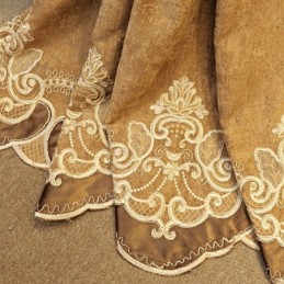 Chenille-Verho Mittatilaustyönä Tehty Verho Eurooppalainen Kukkakirjonta Olohuoneeseen Makuuhuoneeseen