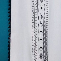 Mittatilaustyönä Tehty Painettu Pellavaverho Pohjoismaiseen Tyyliin Olohuoneeseen Ja Makuuhuoneeseen