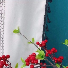 Mittatilaustyönä Tehty Painettu Pellavaverho Pohjoismaiseen Tyyliin Olohuoneeseen Ja Makuuhuoneeseen