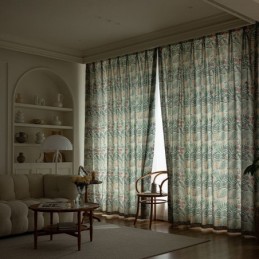 Mittatilaustyönä Tehty Puuvillaverho Amerikkalaistyylinen Kasvikuvioitu Verho