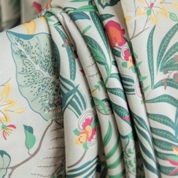 Mittatilaustyönä Tehty Puuvillaverho Amerikkalaistyylinen Kasvikuvioitu Verho