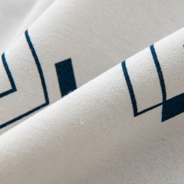 Geometrinen Kuviollinen Pellavaverho Mittatilaustyönä Pohjoismaiseen Tyyliin Olohuoneeseen Ja Makuuhuoneeseen